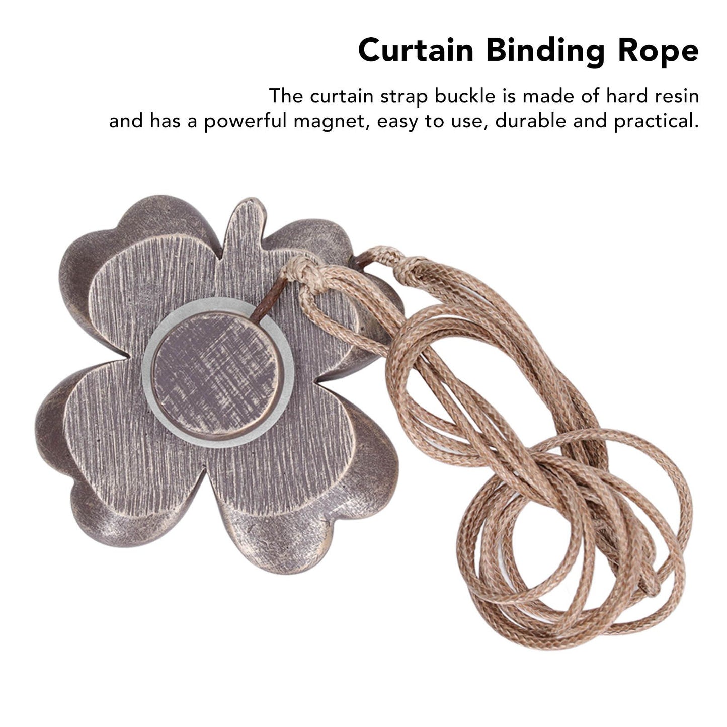 2 PCS Curtain Tiebacks Simple Resin Carving Binding Rope Curtain Strap Buckle Accessories V1294-YM0512-3114220103111