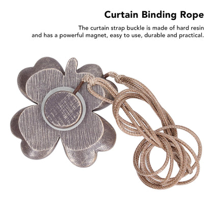 2 PCS Curtain Tiebacks Simple Resin Carving Binding Rope Curtain Strap Buckle Accessories V1294-YM0512-3114220103111