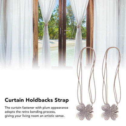 2 PCS Curtain Tiebacks Simple Resin Carving Binding Rope Curtain Strap Buckle Accessories V1294-YM0512-3114220103111