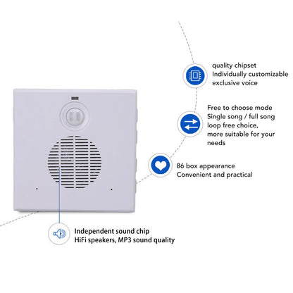 Motion Sensor Doorbell Human Infrared Induction Volume Adjustable Driveway Alarms for Bank Warehouse V1294-YM0512-3114220104711