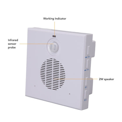 Motion Sensor Doorbell Human Infrared Induction Volume Adjustable Driveway Alarms for Bank Warehouse V1294-YM0512-3114220104711