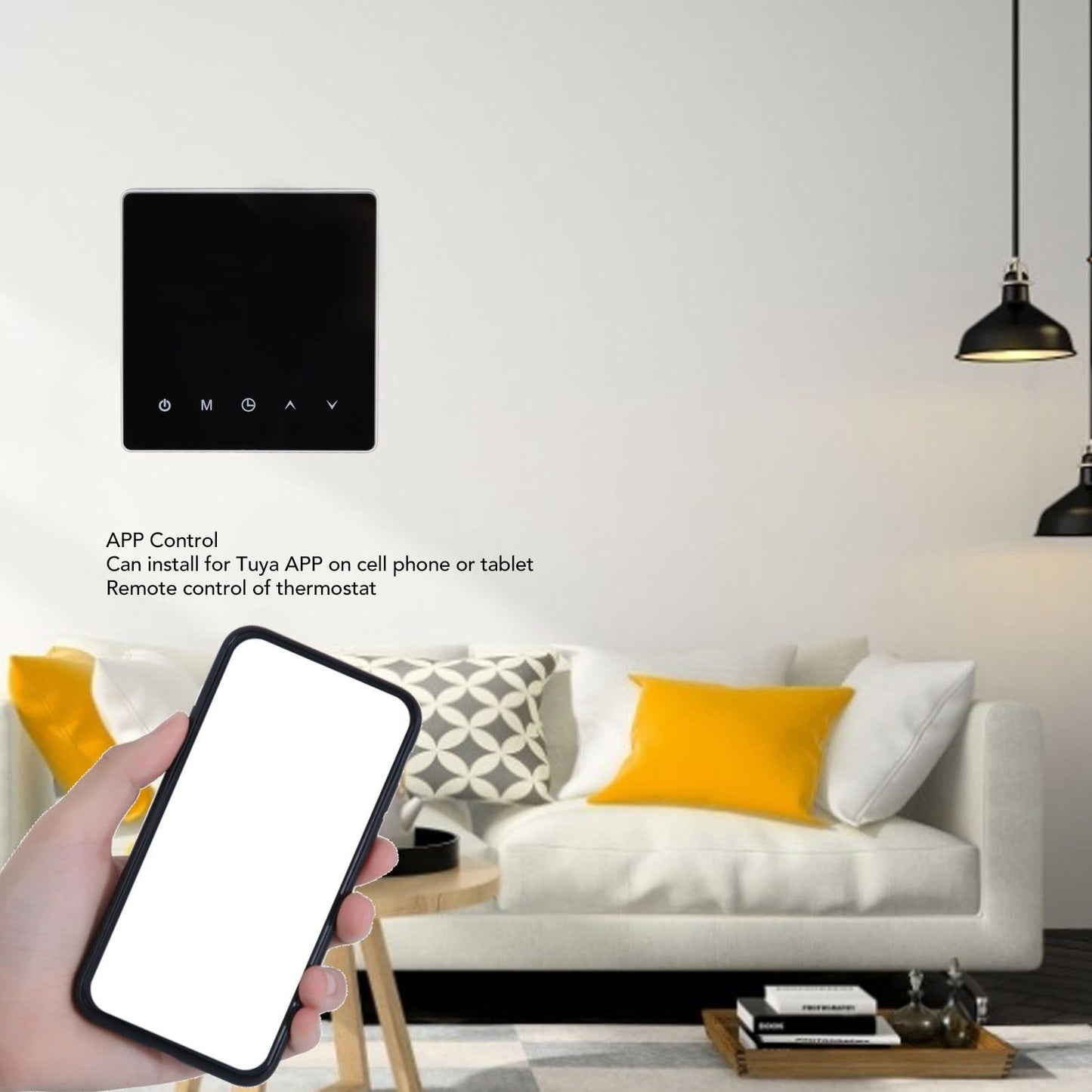 Smart Thermostat Touch Screen 7 Days Programmable APP Control WiFi Plumbing Temperature Controller for Home V1294-YM0512-3114220104911