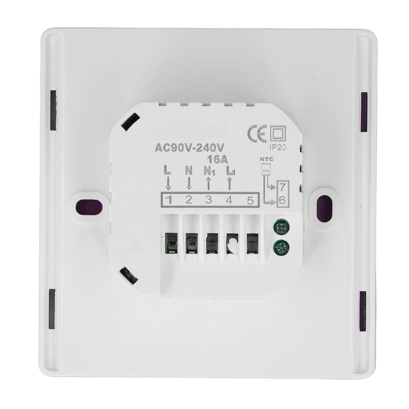 Smart Thermostat 16A Remote Control Programmable Anti Interference Wifi Touch Screen Thermostat 90-240V V1294-YM0512-3114220105011