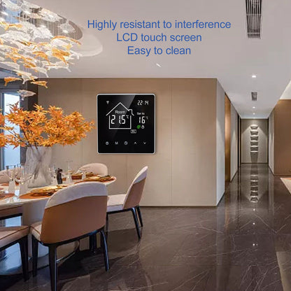 Smart Thermostat 86 Type LCD Touch Screen 7 Day Programmable Modes Digital Thermostat for Home 90 to 240V V1294-YM0512-3114220105111