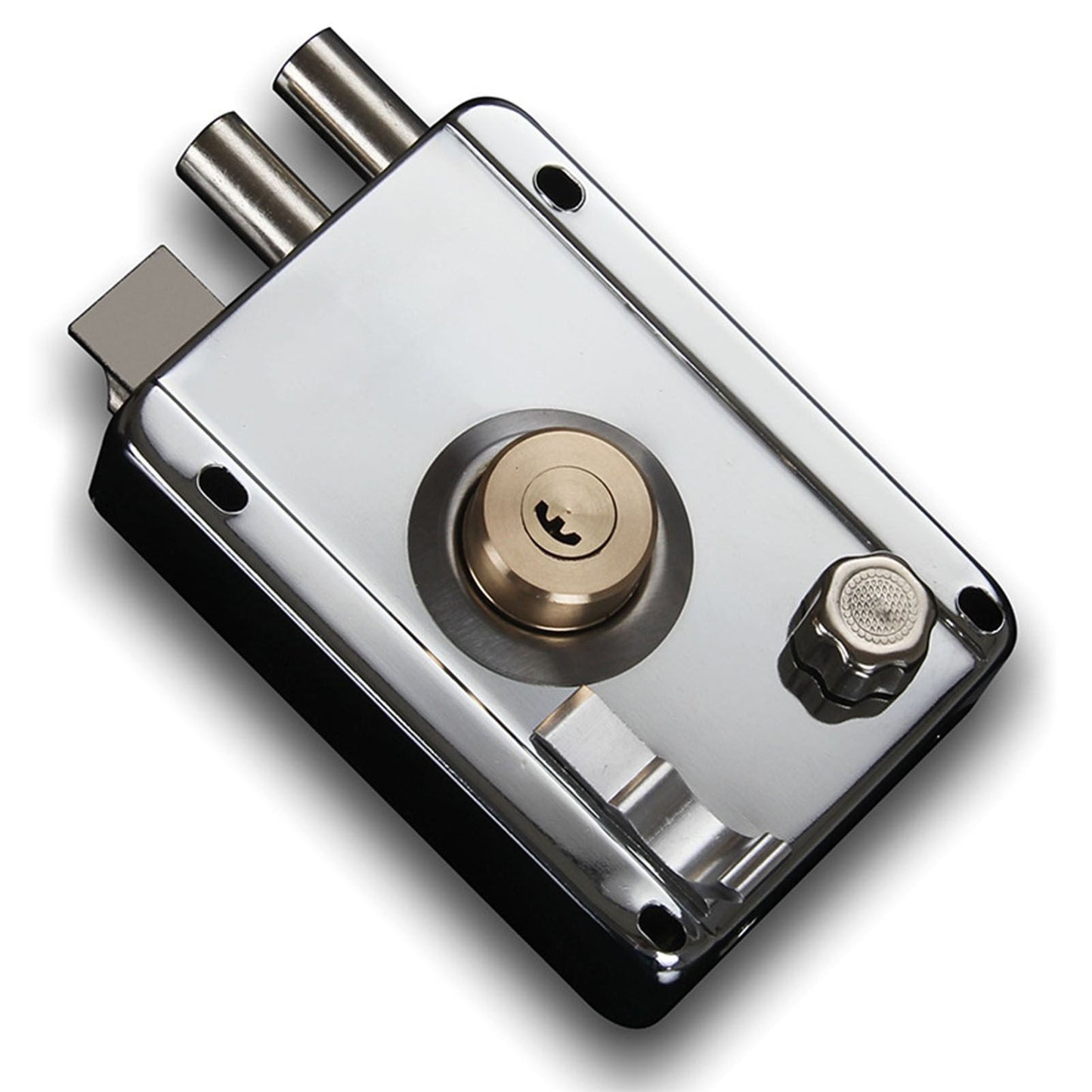 Exterior Gate Lock Stainless Steel Copper Lock Core Left Open with Edge Security Prevent Theft Old Gate Lock V1294-YM0512-3114220106711