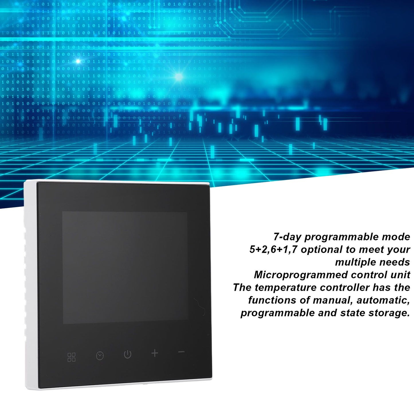 Programmable WIFI Thermostat LCD Touch Screen APP Voice Control Temperature Controller 100-240V Concealed V1294-YM0512-3114220108211