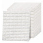 3D Wallpaper Self Adhesive Waterproof Cuttable Odorless Faux Brick Wall Panel for Living Room Bedroom White V1294-YM0512-3114220108711