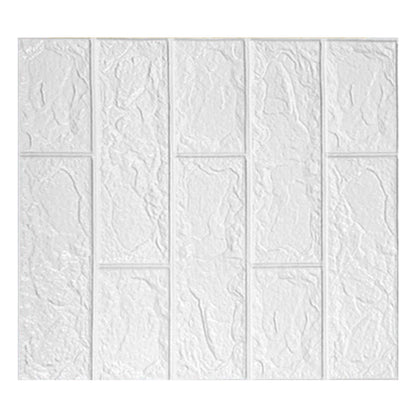 3D Wallpaper Self Adhesive Waterproof Cuttable Odorless Faux Brick Wall Panel for Living Room Bedroom White V1294-YM0512-3114220108711