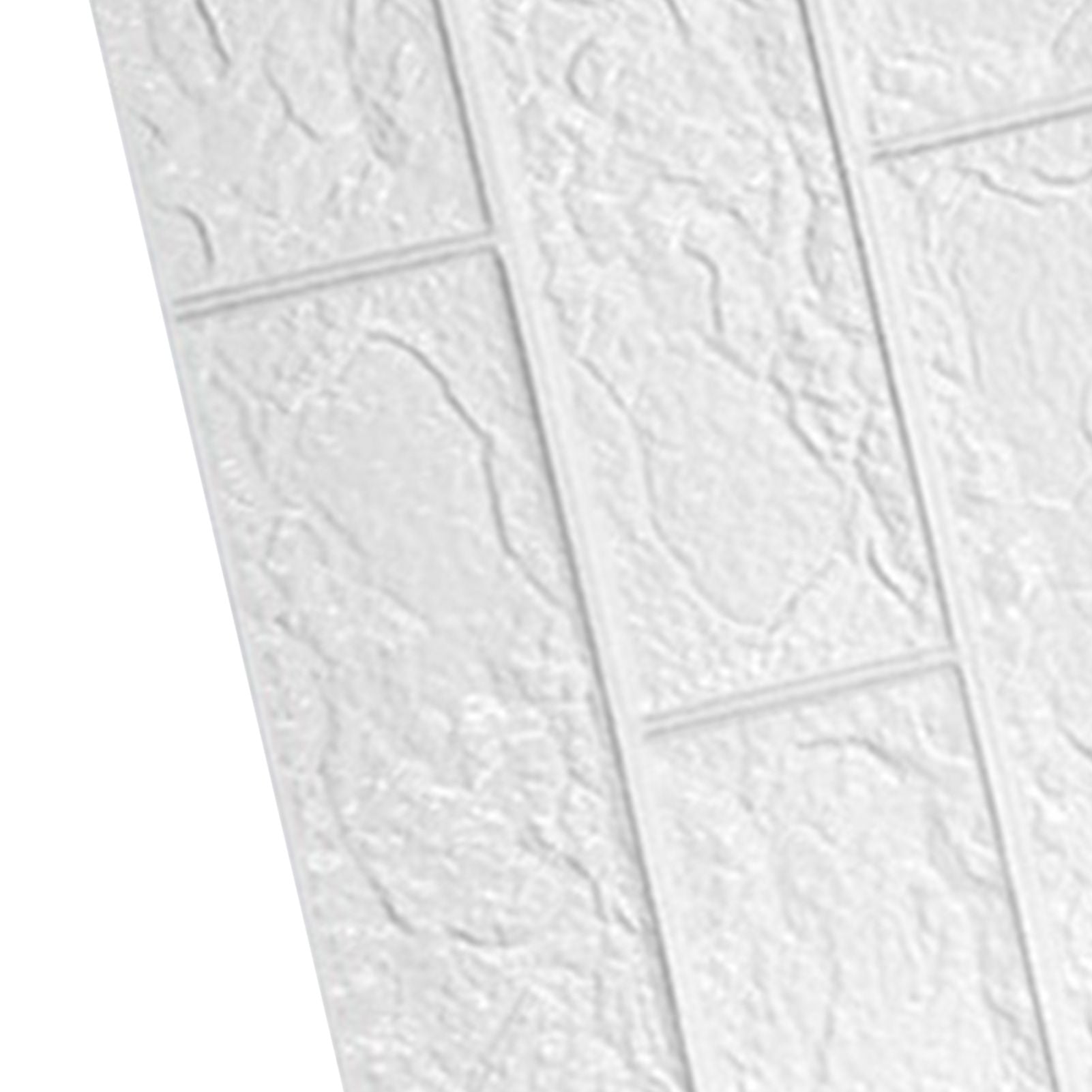 3D Wallpaper Self Adhesive Waterproof Cuttable Odorless Faux Brick Wall Panel for Living Room Bedroom White V1294-YM0512-3114220108711