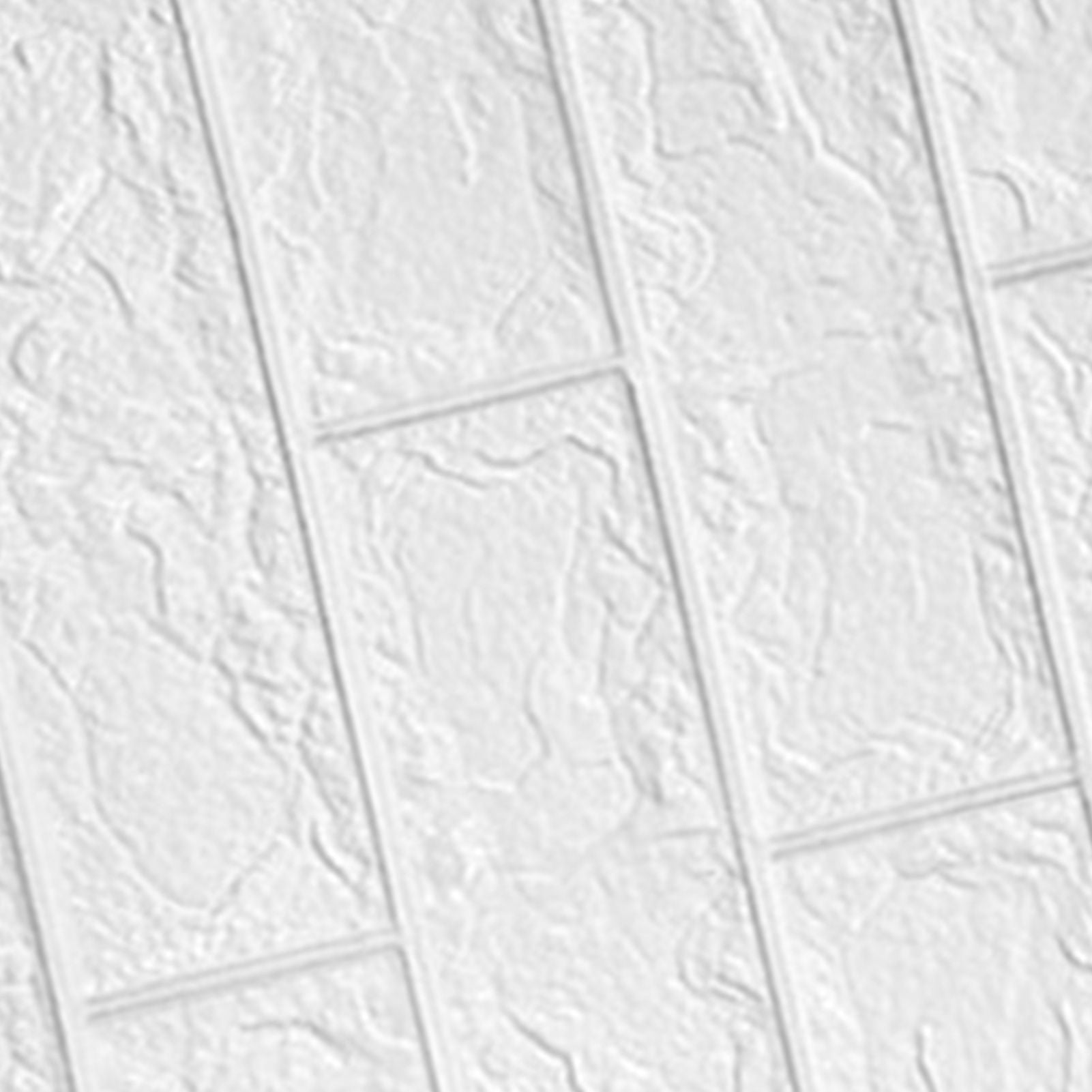 3D Wallpaper Self Adhesive Waterproof Cuttable Odorless Faux Brick Wall Panel for Living Room Bedroom White V1294-YM0512-3114220108711