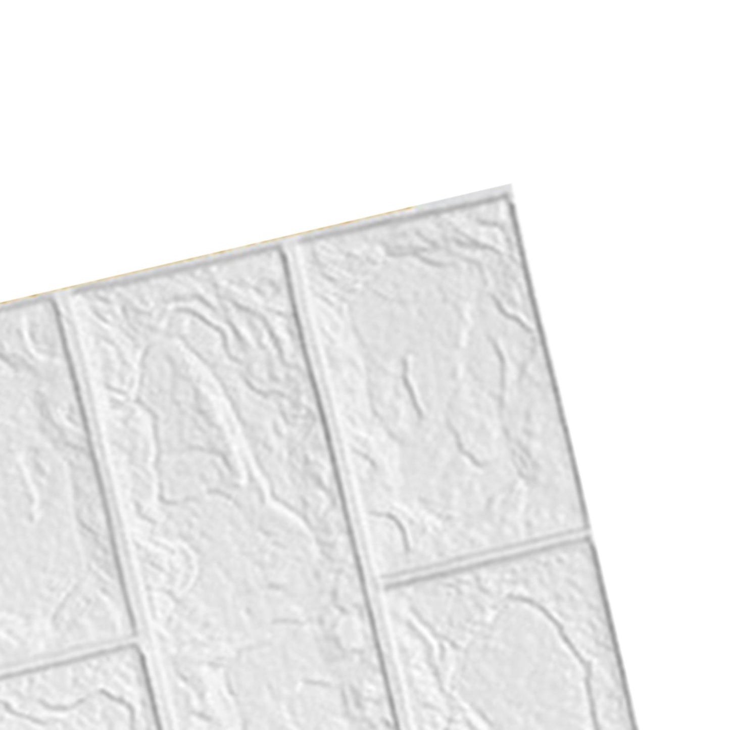 3D Wallpaper Self Adhesive Waterproof Cuttable Odorless Faux Brick Wall Panel for Living Room Bedroom White V1294-YM0512-3114220108711