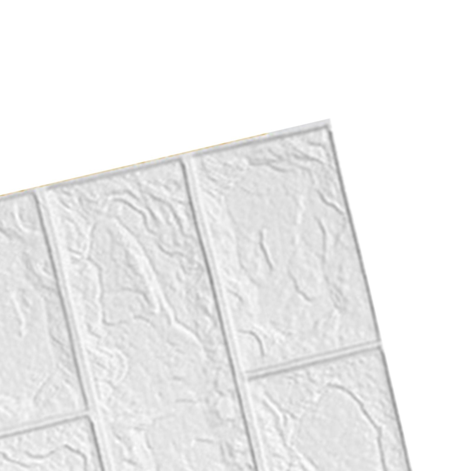 3D Wallpaper Self Adhesive Waterproof Cuttable Odorless Faux Brick Wall Panel for Living Room Bedroom White V1294-YM0512-3114220108711