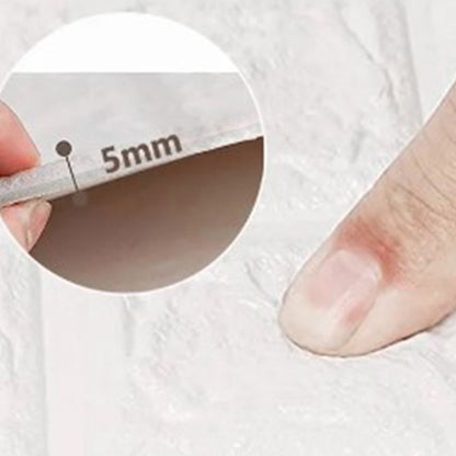 3D Wallpaper Self Adhesive Waterproof Cuttable Odorless Faux Brick Wall Panel for Living Room Bedroom White V1294-YM0512-3114220108711
