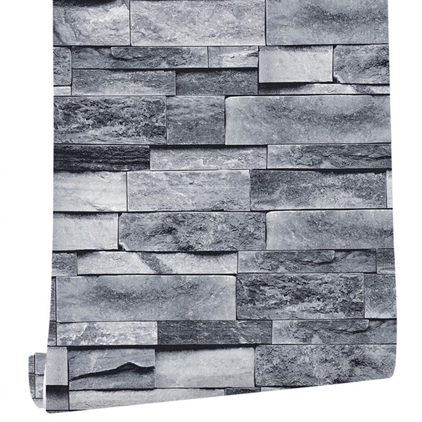 Self Adhesive Wallpaper 3D Simulation Brick Designed Thickened Paper Wall Stickers for Decoration V1294-YM0512-3114220109111