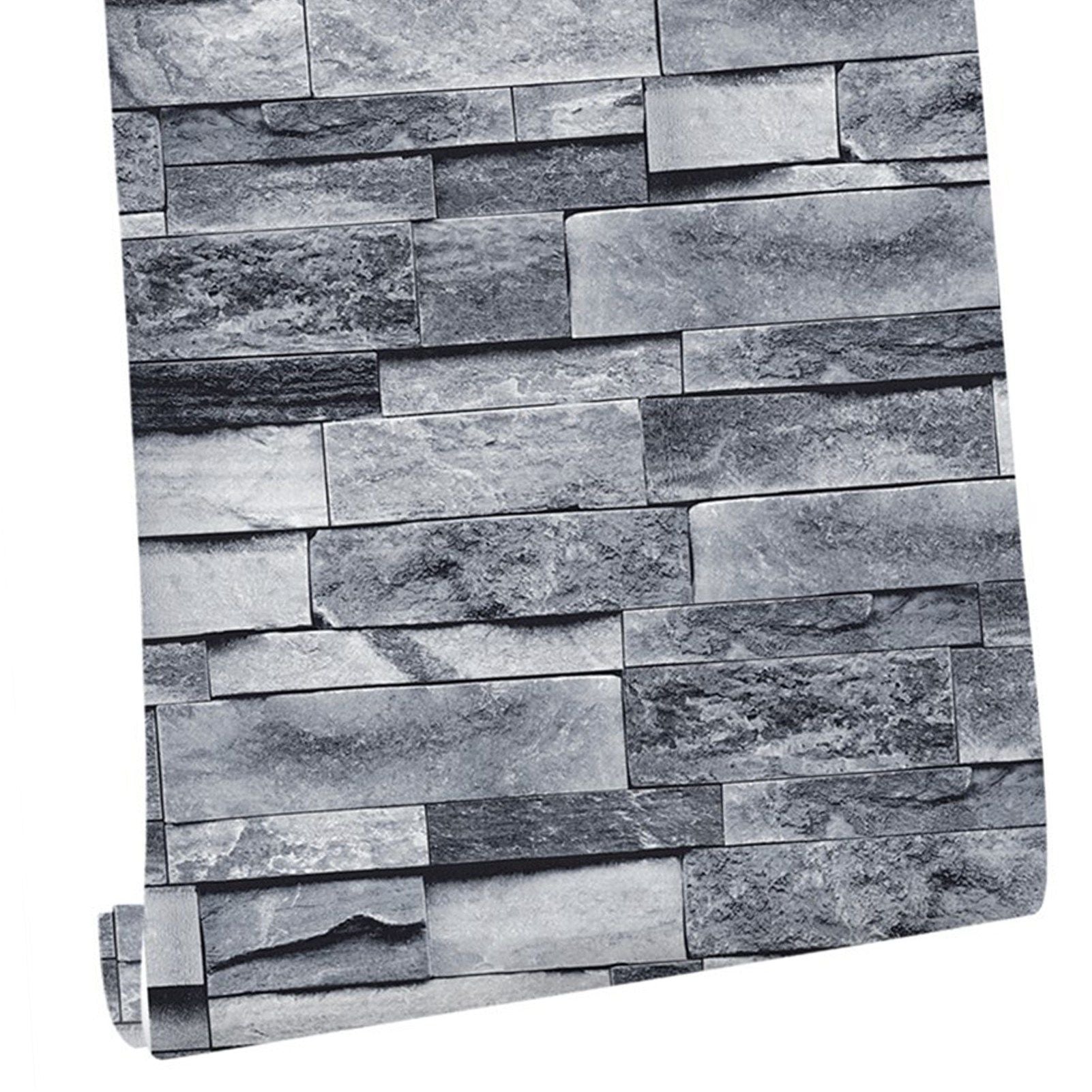 Self Adhesive Wallpaper 3D Simulation Brick Designed Thickened Paper Wall Stickers for Decoration V1294-YM0512-3114220109111