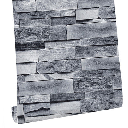 Self Adhesive Wallpaper 3D Simulation Brick Designed Thickened Paper Wall Stickers for Decoration V1294-YM0512-3114220109111