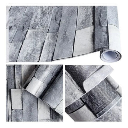 Self Adhesive Wallpaper 3D Simulation Brick Designed Thickened Paper Wall Stickers for Decoration V1294-YM0512-3114220109111