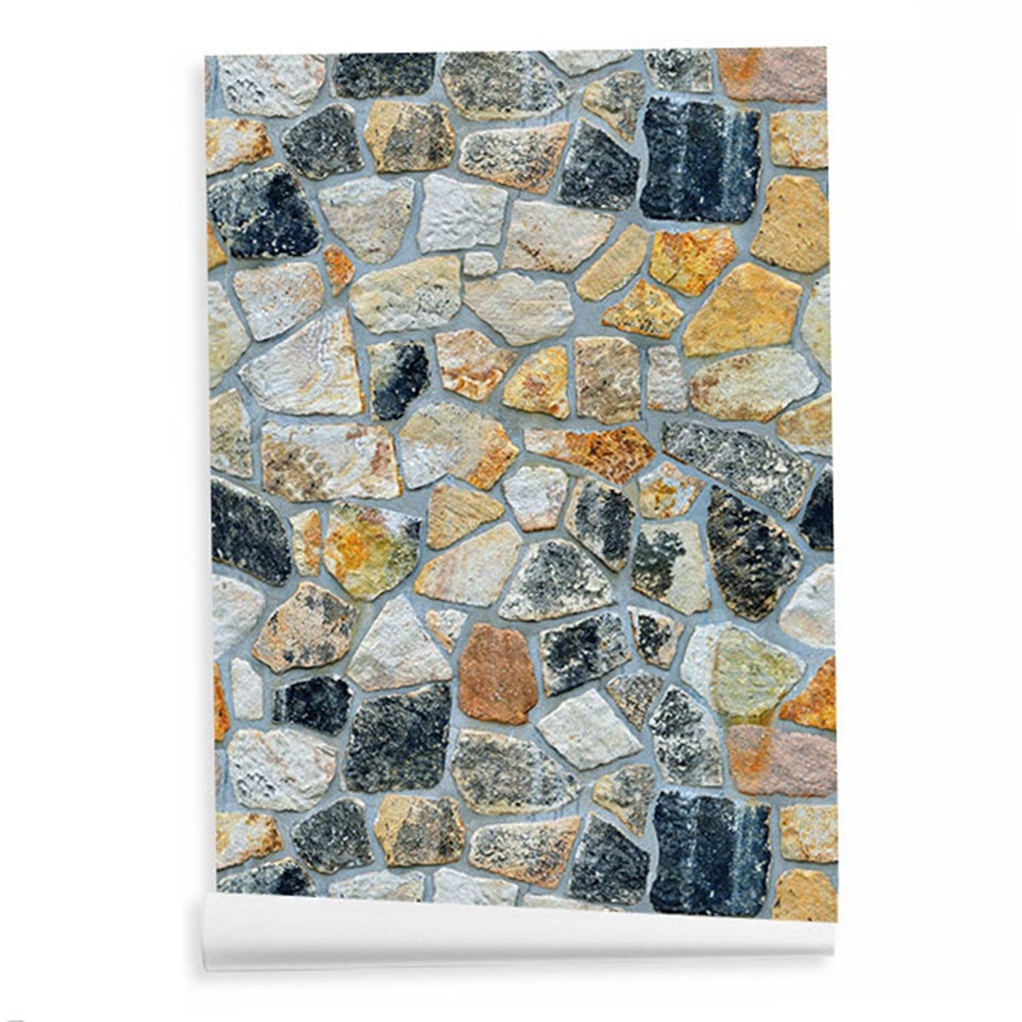 45cmx10m Simulated Stone Wallpaper Home Brick Grain Wall Sticker Colorful Rock Pattern V1294-YM0512-3114220110411