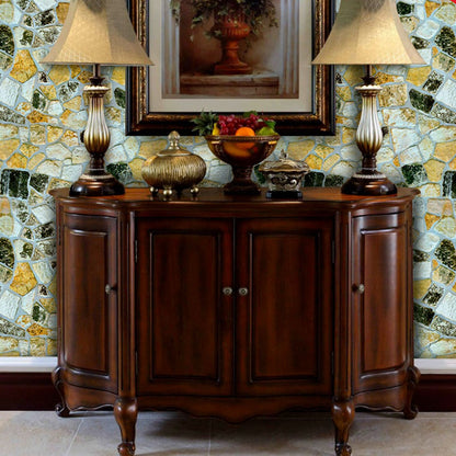 45cmx10m Simulated Stone Wallpaper Home Brick Grain Wall Sticker Colorful Rock Pattern V1294-YM0512-3114220110411