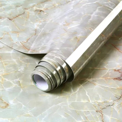 Kitchen Self Adhesive Film Marble Grain Waterproof High Temperature Resistance Home Decoration Wallpaper for V1294-YM0512-3114220110611