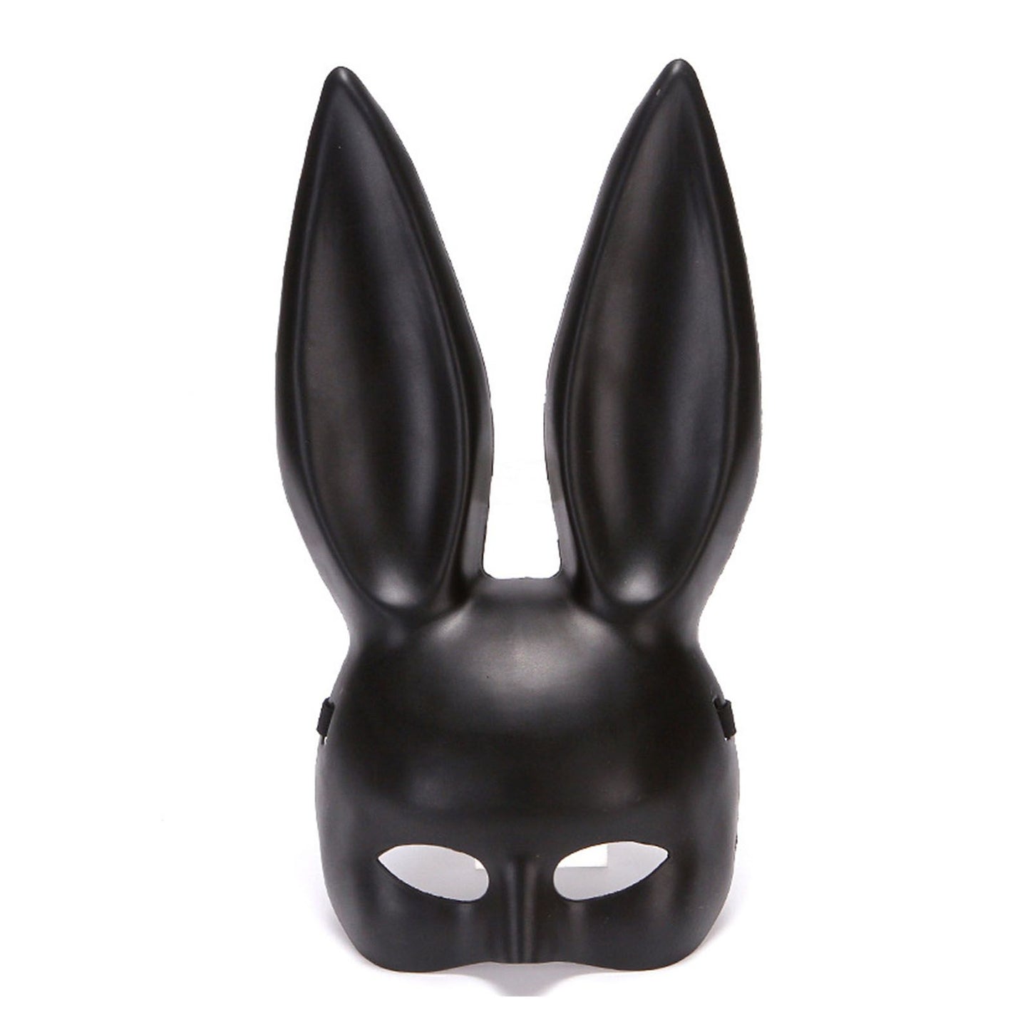 Rabbit Ears Mask Half Face Environmental Protection PVC Masquerade Mask for Parties Costume Matte Black V1294-YM0512-3115220108811