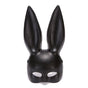 Rabbit Ears Mask Half Face Environmental Protection PVC Masquerade Mask for Parties Costume Matte Black V1294-YM0512-3115220108811