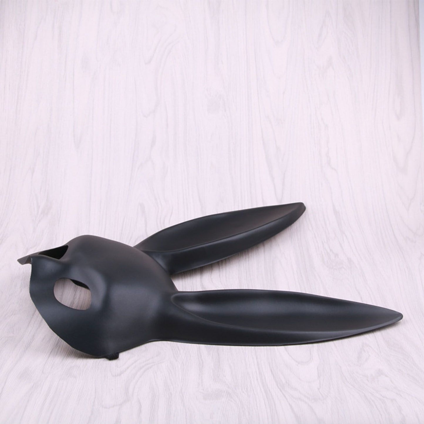 Rabbit Ears Mask Half Face Environmental Protection PVC Masquerade Mask for Parties Costume Matte Black V1294-YM0512-3115220108811