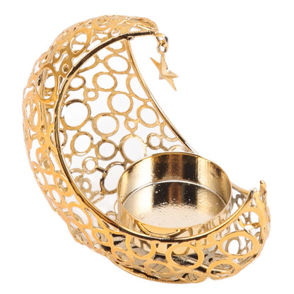 Romantic Moon Candlestick Iron Hollowed Candle Holder for Weddings Christmas Decoration Dining Coffee Table V1294-YM0512-3115220112911