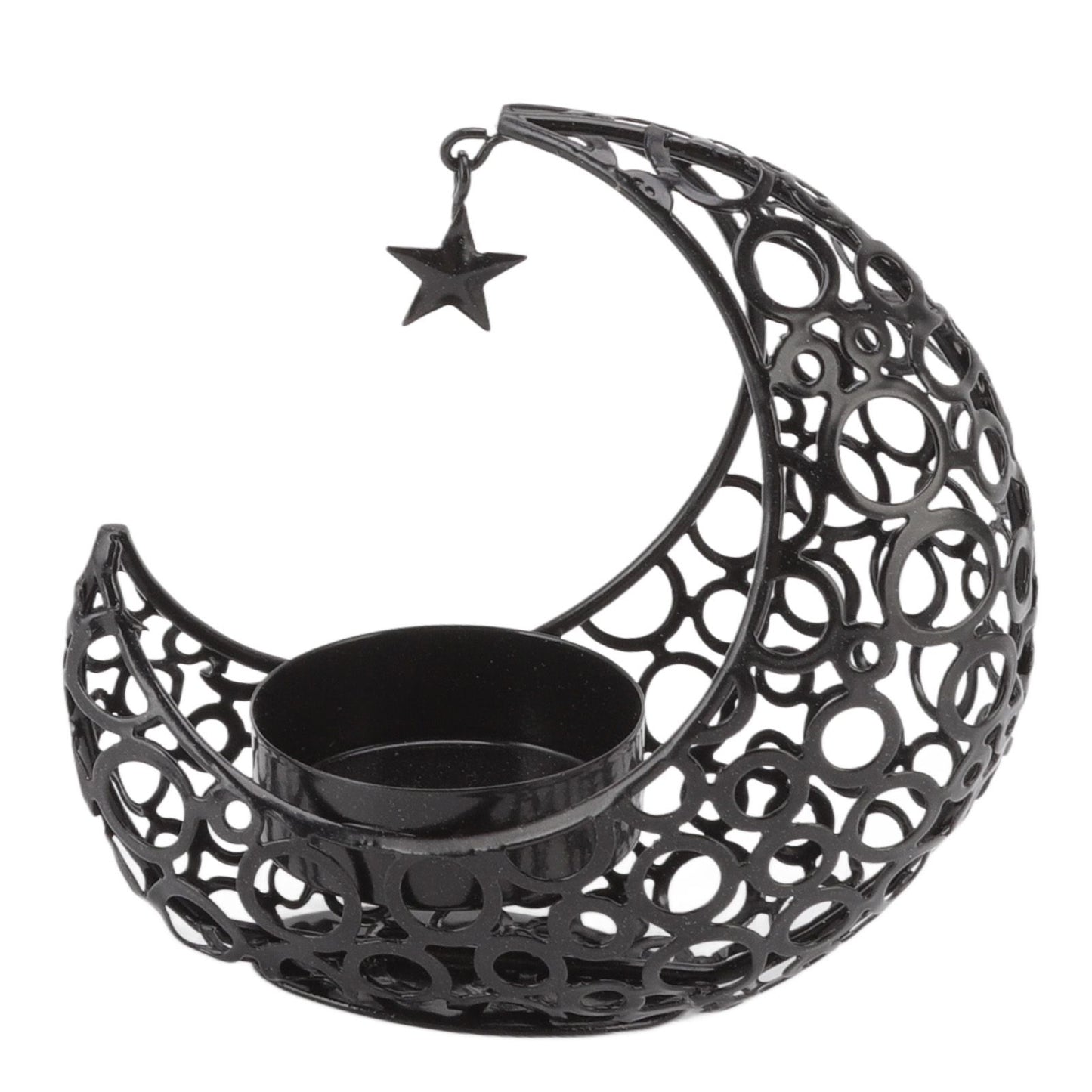Romantic Moon Candlestick Iron Hollowed Candle Holder for Weddings Christmas Decoration Dining Coffee Table V1294-YM0512-3115220112912