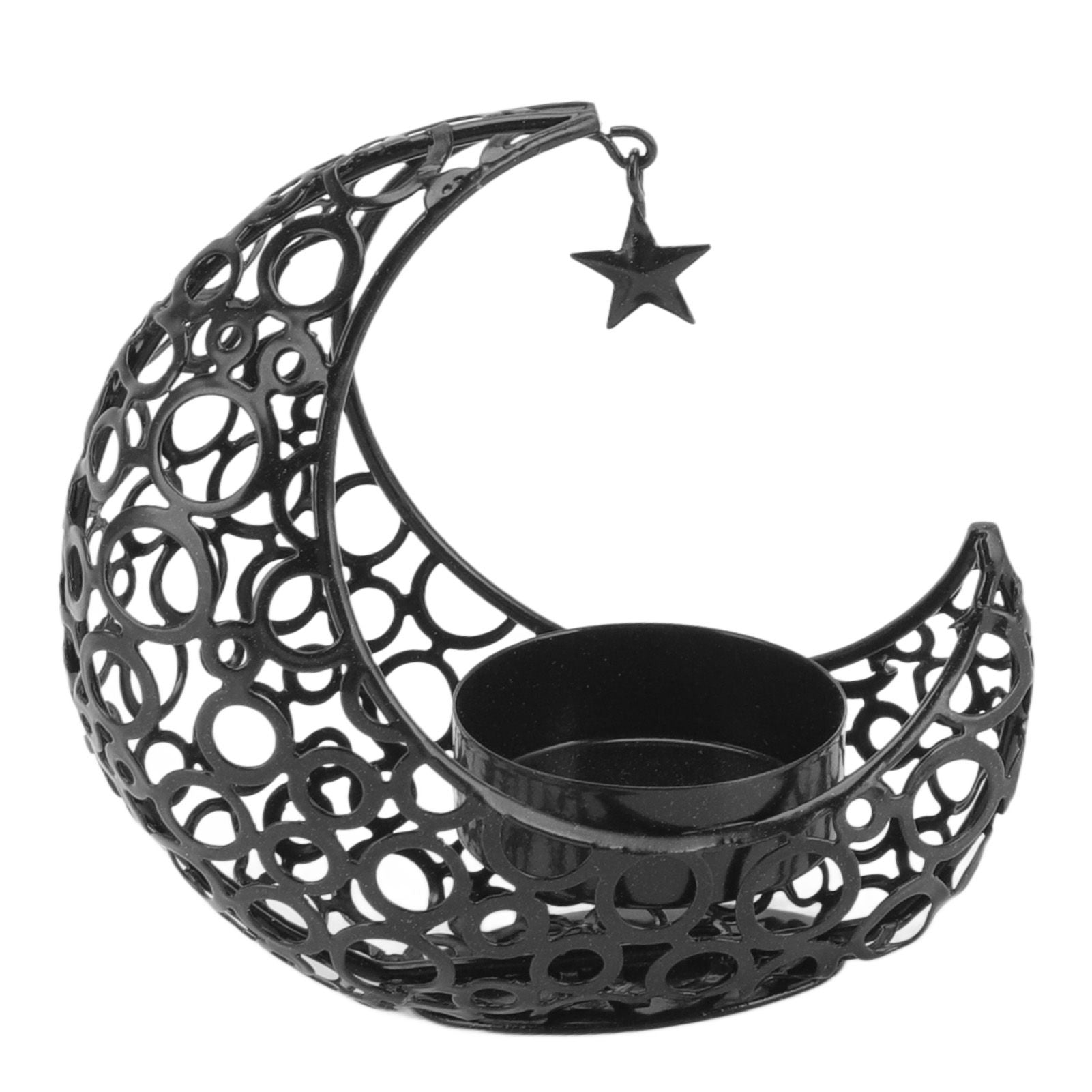 Romantic Moon Candlestick Iron Hollowed Candle Holder for Weddings Christmas Decoration Dining Coffee Table V1294-YM0512-3115220112912