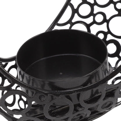 Romantic Moon Candlestick Iron Hollowed Candle Holder for Weddings Christmas Decoration Dining Coffee Table V1294-YM0512-3115220112912