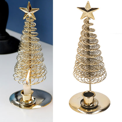 Metal Pine Tree Christmas Tree Tealight Candle Holder Candlestick Ornaments Arab Home Decoration V1294-YM0512-3115220113111