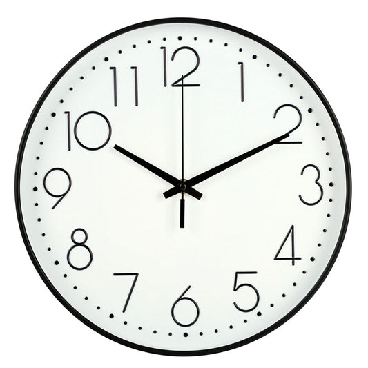 8 Inch Silent Wall Clock Non Ticking Decorative Easy to Read Round Wall Clock for Home Livingroom Black Frame V1294-YM0512-3115220114611