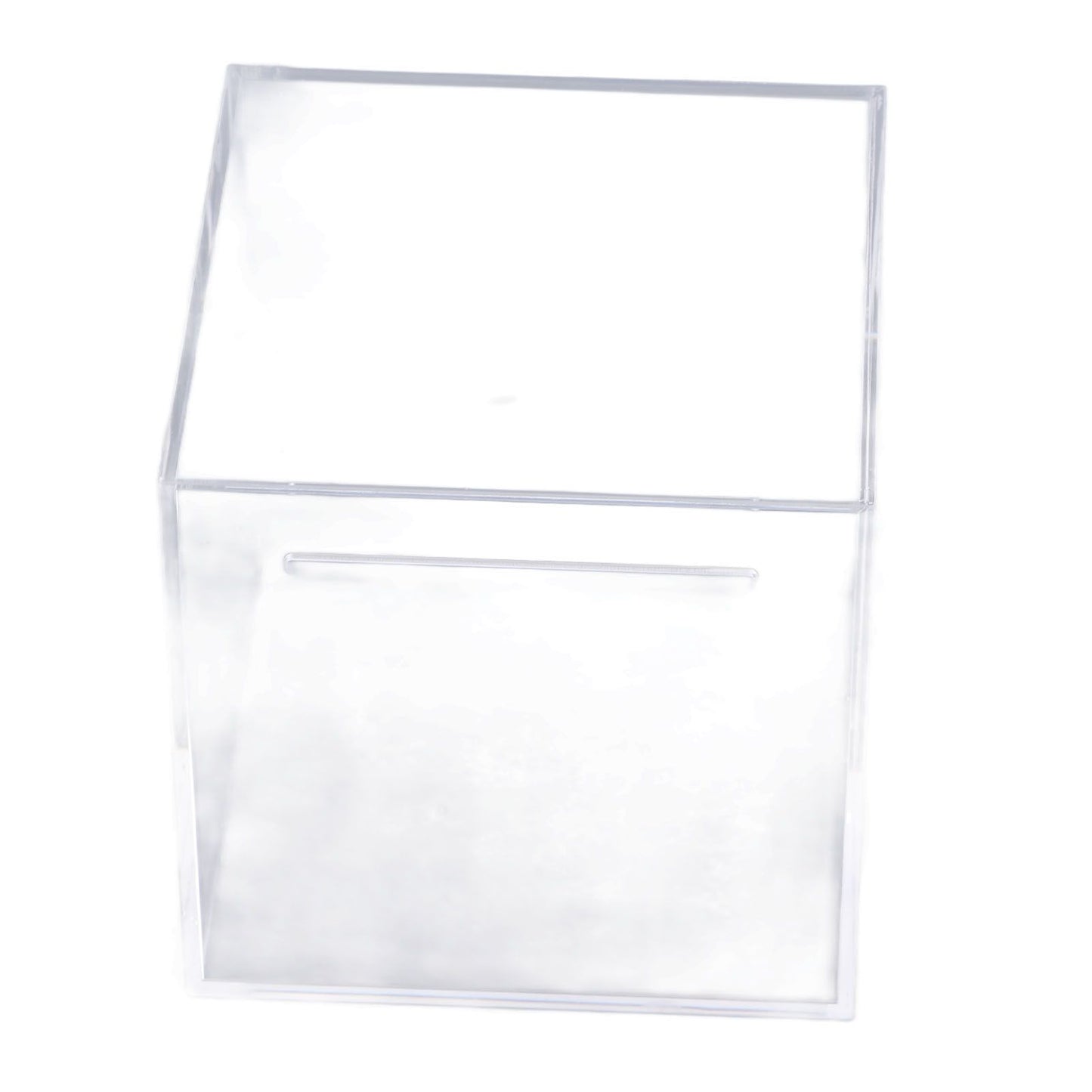 12cm Piggy Bank Acrylic Clear Dustproof Cube Money Boxes Storage Money Saving Box V1294-YM0512-3115220115211