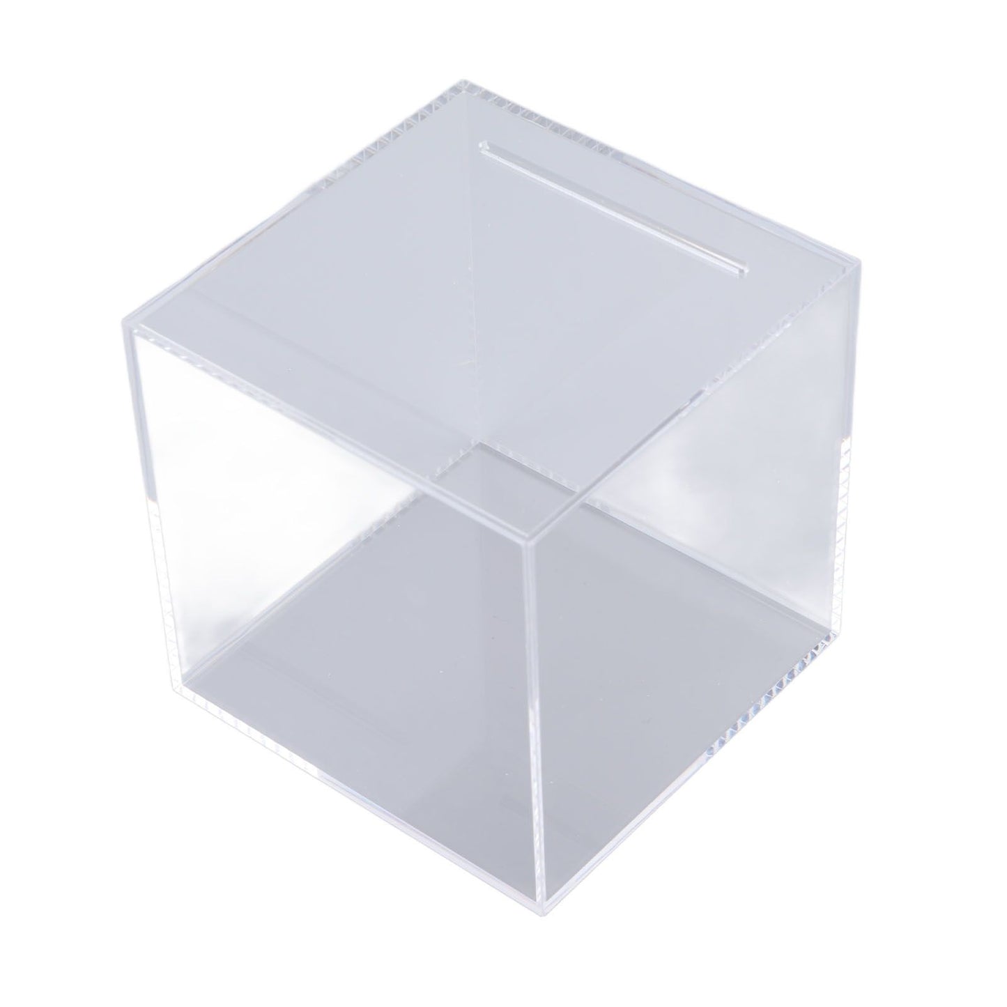12cm Piggy Bank Acrylic Clear Dustproof Cube Money Boxes Storage Money Saving Box V1294-YM0512-3115220115211