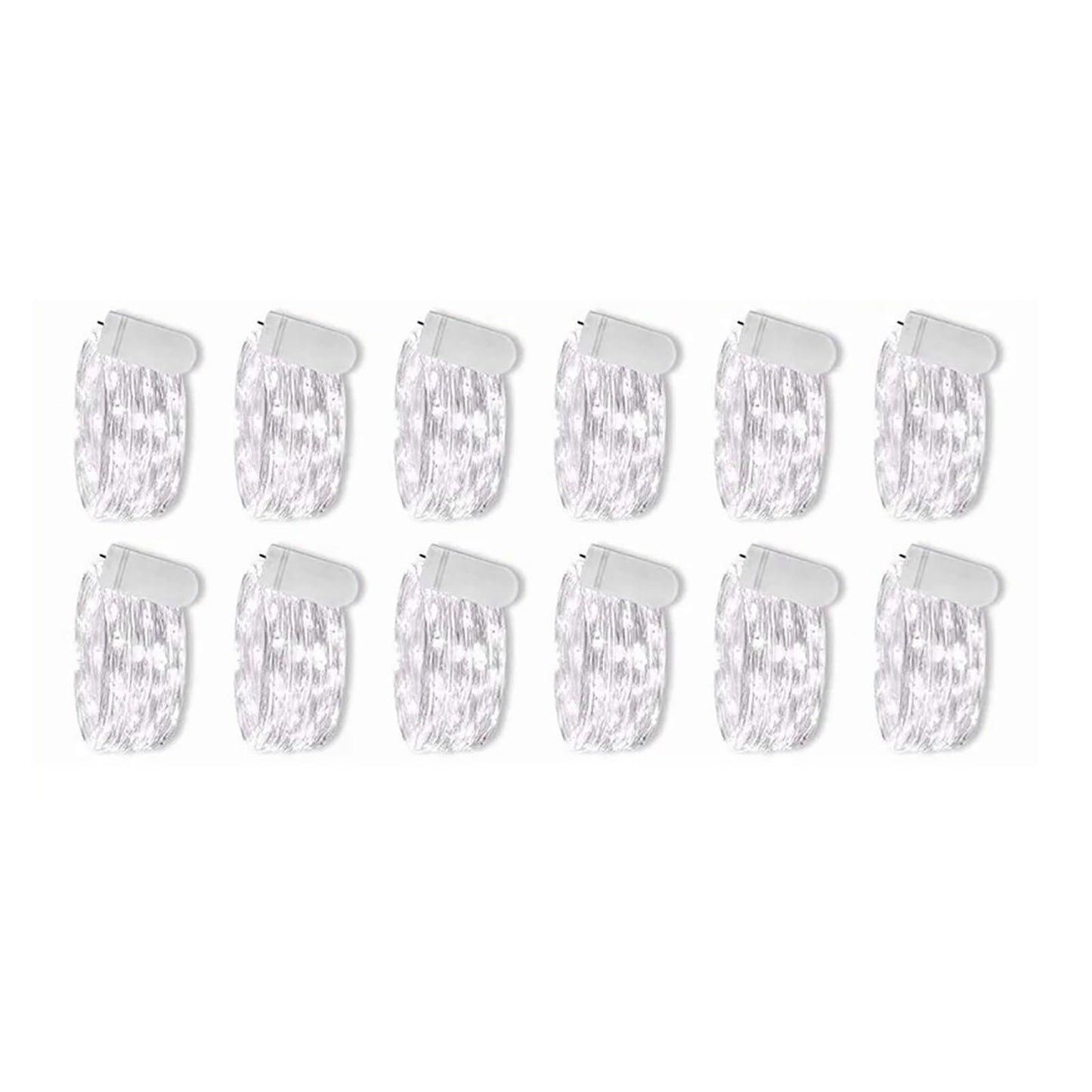 12PCS 0.03W Button String Lights Cold White Light 20 LED 3V Flexible IP65 Waterproof for Wedding Party Bedroom V1294-YM0512-3115220116511