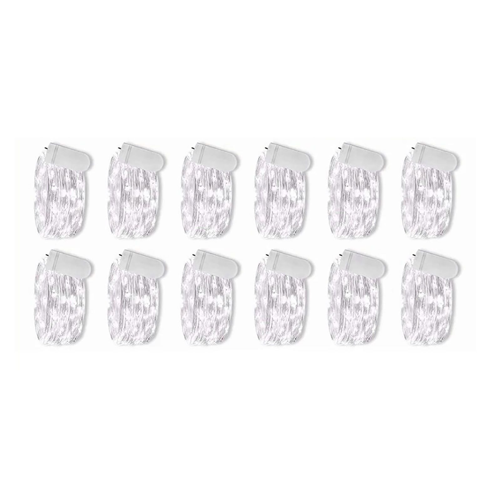 12PCS 0.03W Button String Lights Cold White Light 20 LED 3V Flexible IP65 Waterproof for Wedding Party Bedroom V1294-YM0512-3115220116511