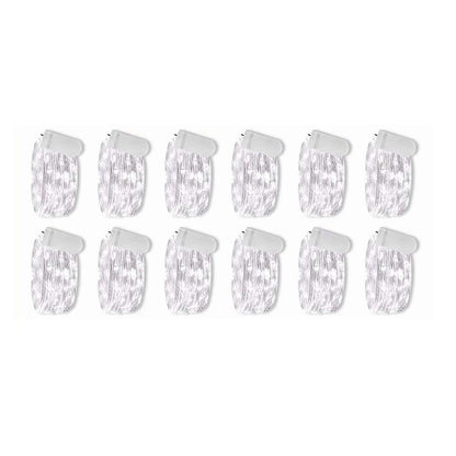 12PCS 0.03W Button String Lights Cold White Light 20 LED 3V Flexible IP65 Waterproof for Wedding Party Bedroom V1294-YM0512-3115220116511