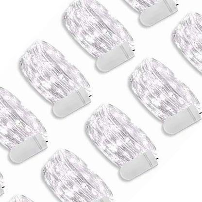 12PCS 0.03W Button String Lights Cold White Light 20 LED 3V Flexible IP65 Waterproof for Wedding Party Bedroom V1294-YM0512-3115220116511