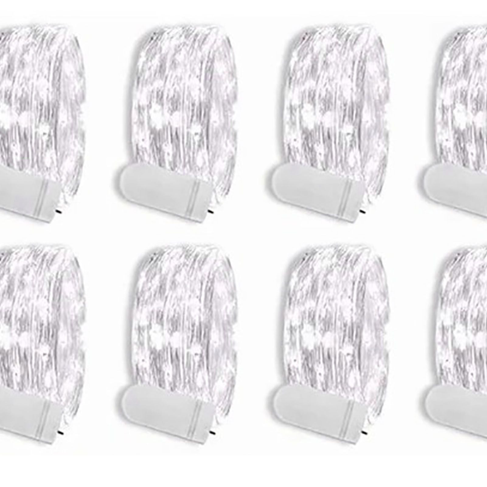 12PCS 0.03W Button String Lights Cold White Light 20 LED 3V Flexible IP65 Waterproof for Wedding Party Bedroom V1294-YM0512-3115220116511