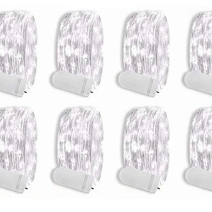 12PCS 0.03W Button String Lights Cold White Light 20 LED 3V Flexible IP65 Waterproof for Wedding Party Bedroom V1294-YM0512-3115220116511