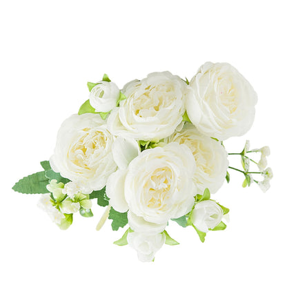 2 Bunches Artificial Peonies Romantic Vivid 6cm Diameter Attractive Decorative Light Weight Faux Peonies V1294-YM0512-3115220117511