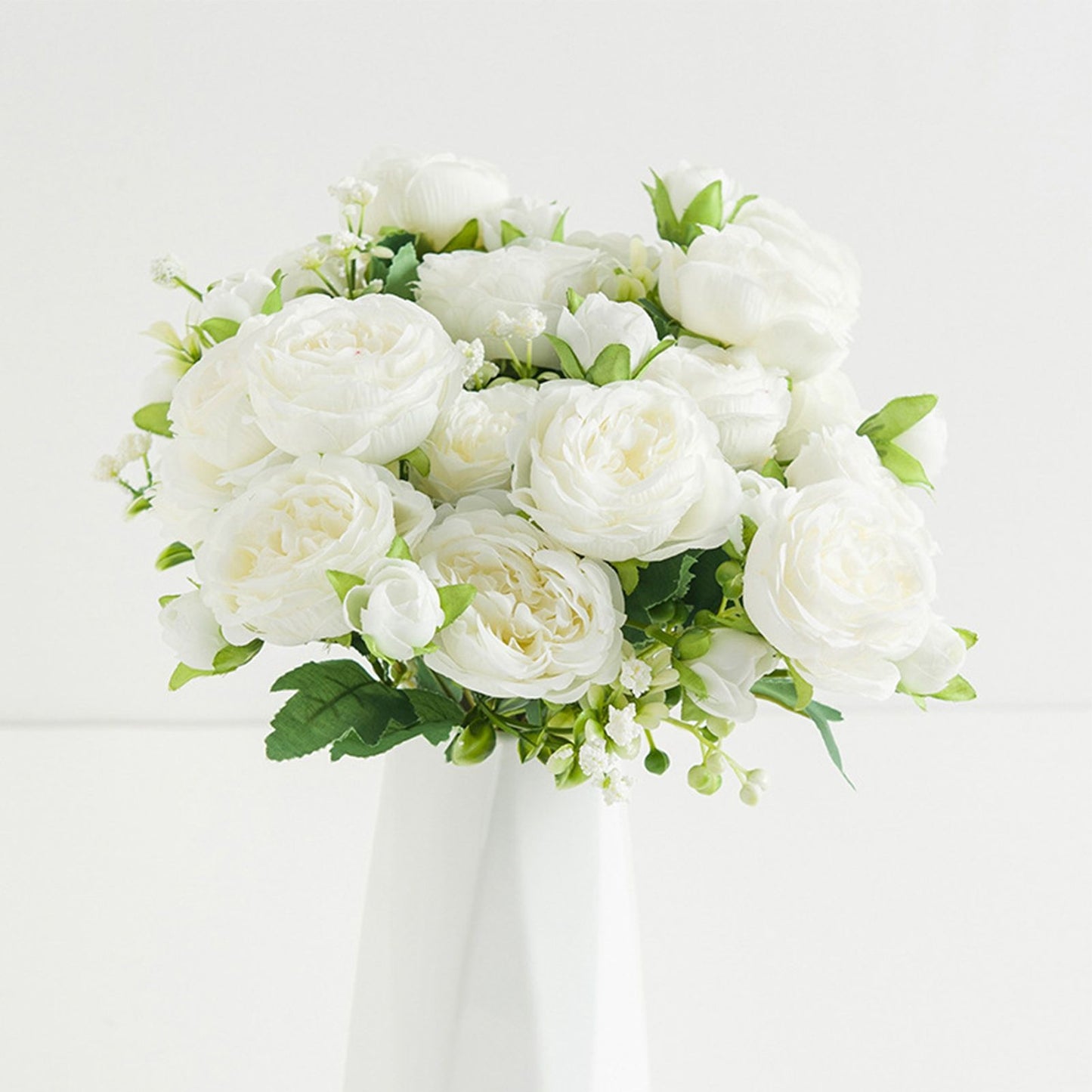 2 Bunches Artificial Peonies Romantic Vivid 6cm Diameter Attractive Decorative Light Weight Faux Peonies V1294-YM0512-3115220117511