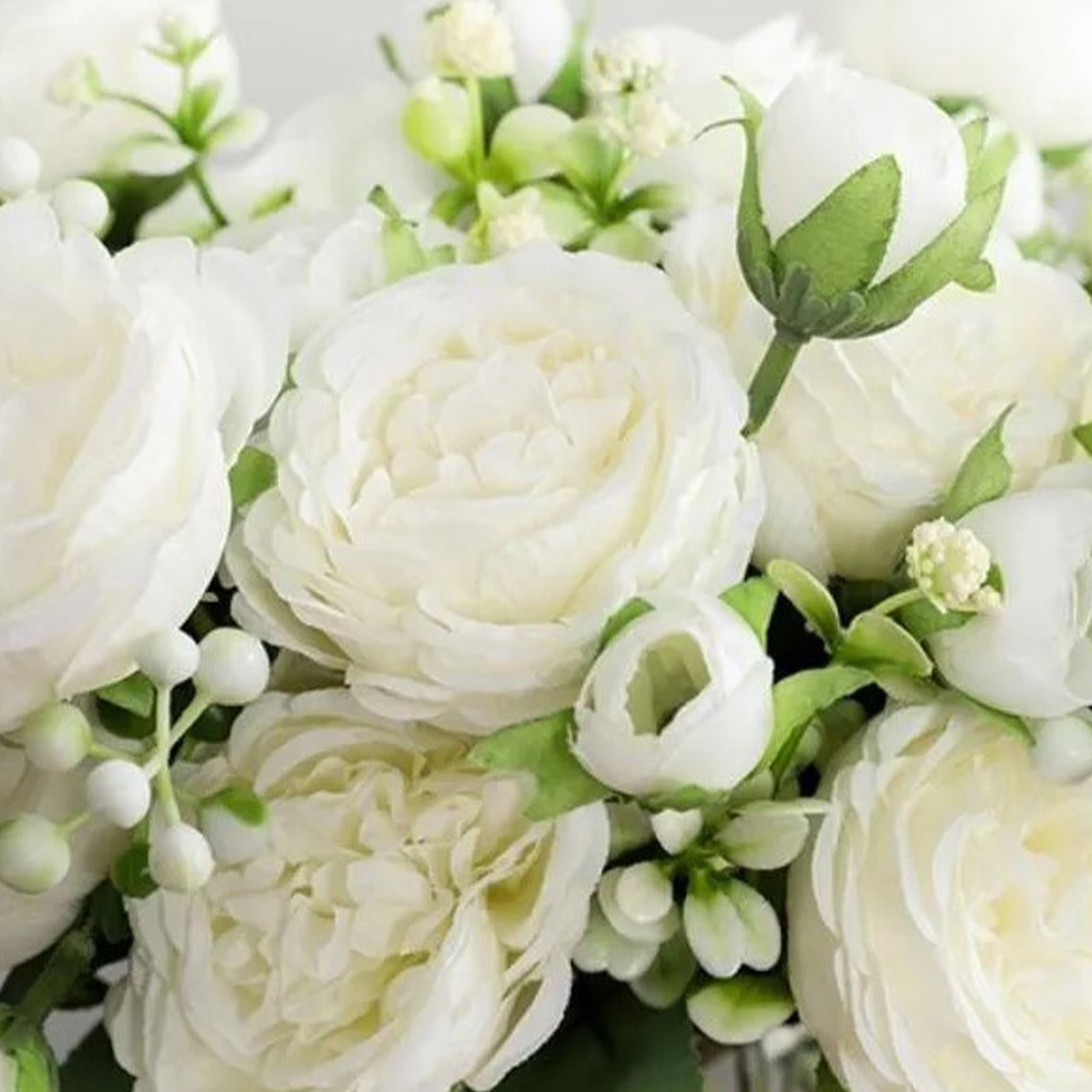 2 Bunches Artificial Peonies Romantic Vivid 6cm Diameter Attractive Decorative Light Weight Faux Peonies V1294-YM0512-3115220117511