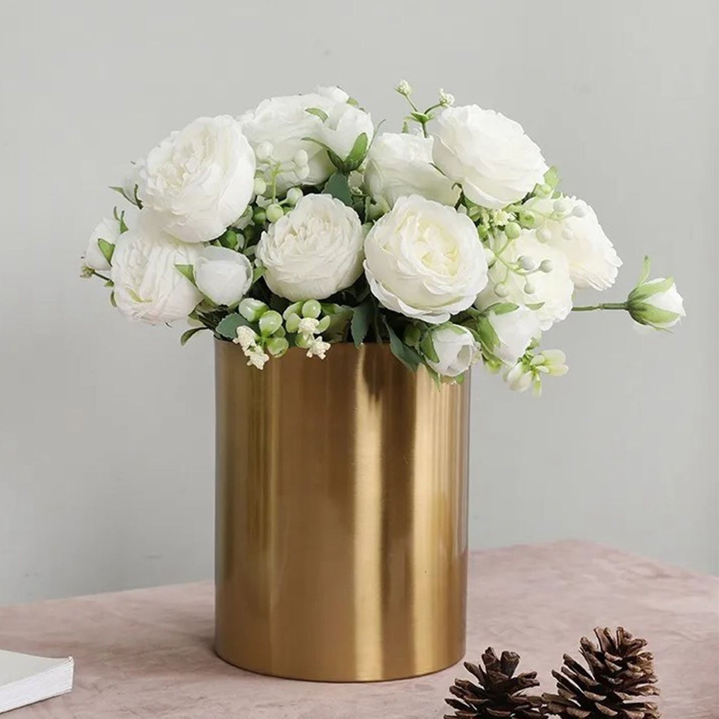 2 Bunches Artificial Peonies Romantic Vivid 6cm Diameter Attractive Decorative Light Weight Faux Peonies V1294-YM0512-3115220117511