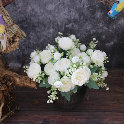 2 Bunches Artificial Peonies Romantic Vivid 6cm Diameter Attractive Decorative Light Weight Faux Peonies V1294-YM0512-3115220117511