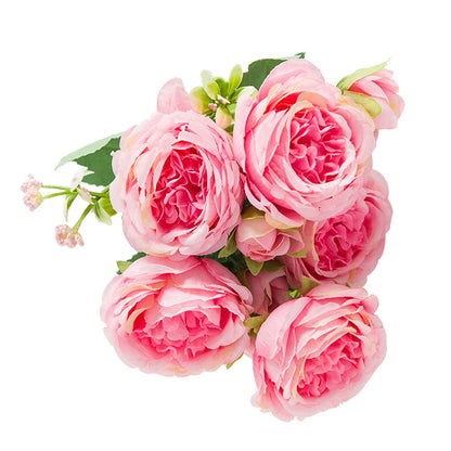 2 Bunches Artificial Peonies Romantic Vivid 6cm Diameter Attractive Decorative Light Weight Faux Peonies V1294-YM0512-3115220117512