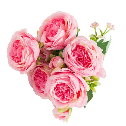2 Bunches Artificial Peonies Romantic Vivid 6cm Diameter Attractive Decorative Light Weight Faux Peonies V1294-YM0512-3115220117512