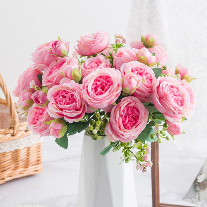 2 Bunches Artificial Peonies Romantic Vivid 6cm Diameter Attractive Decorative Light Weight Faux Peonies V1294-YM0512-3115220117512