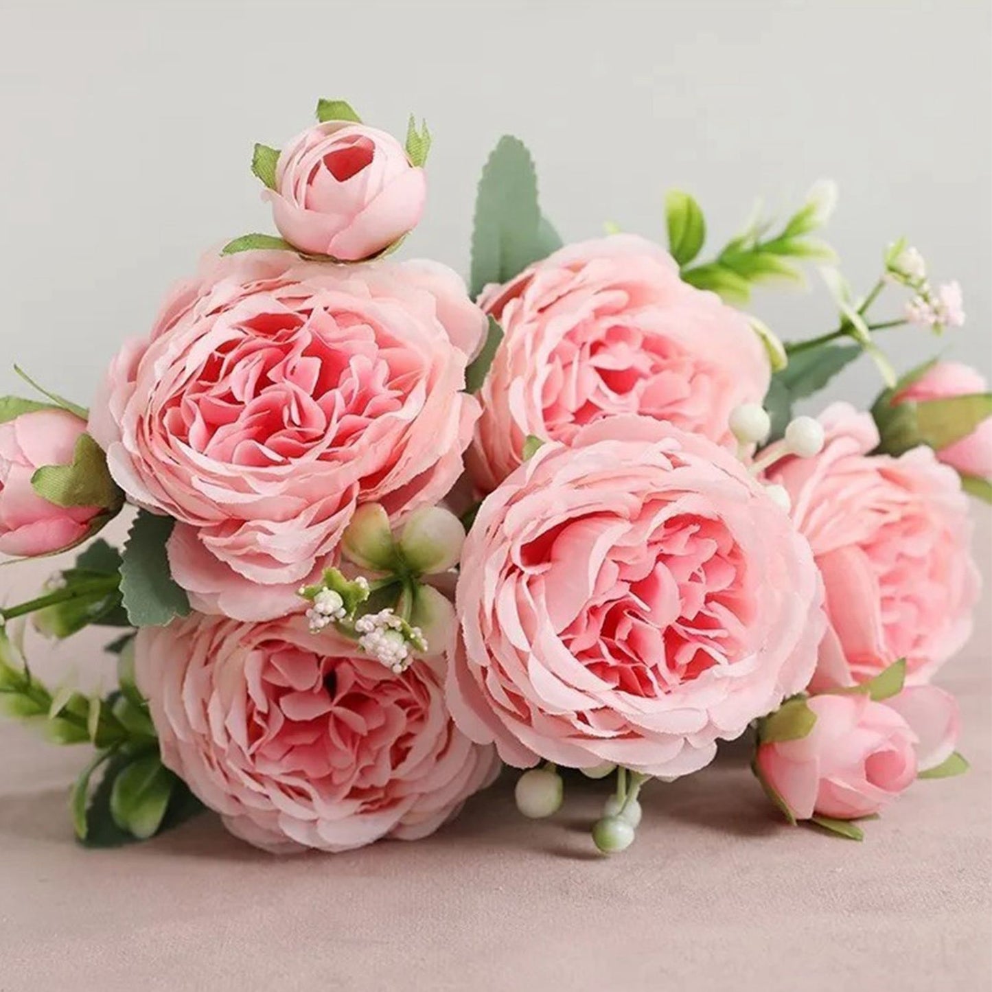 2 Bunches Artificial Peonies Romantic Vivid 6cm Diameter Attractive Decorative Light Weight Faux Peonies V1294-YM0512-3115220117512